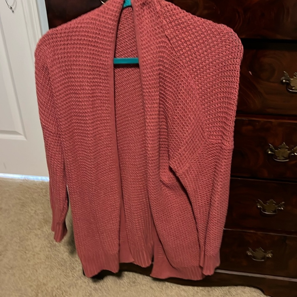 American eagle dark orange cardigan